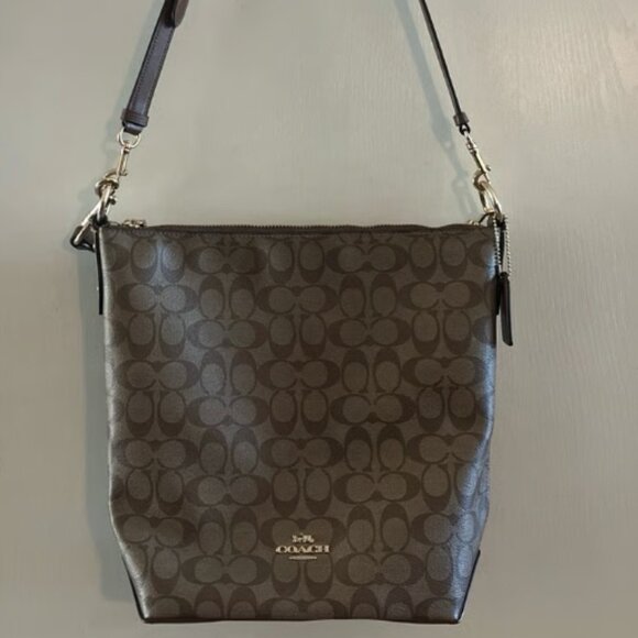 Vintage Coach Large Abby Duffle Signature Khaki Canvas NWOT Excellent Condition - Picture 1 of 9